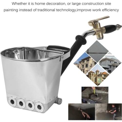 Wall Mortar Sprayer Gun Stucco Shovel Hopper Ladle Cement Spray Gun Air Stucco Sprayer Plaster Hopper With Handle