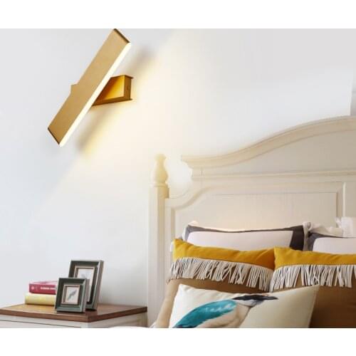 LED Simple Wall Lamp Modern Creative Bedside Wall Light bedroom study aluminum Sconce Wall Lighting