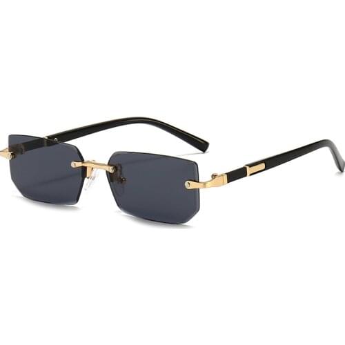 2021 New Frameless Fashion Sunglasses Mens Womens European and American Trends Cut Edge Personality Jelly Color Sunglasses