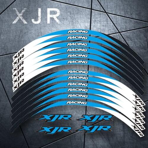 New Motorcycle front and rear wheel Edge decals Tire Outer rim stripes waterproof Reflective stickers 17inch For YAMAHA XJR