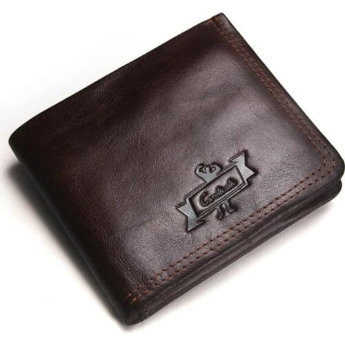 New Casual Simple Mens Wallet Genuine Leather Clutch Korean Fashion Zipper Coin Leather Coin Purse