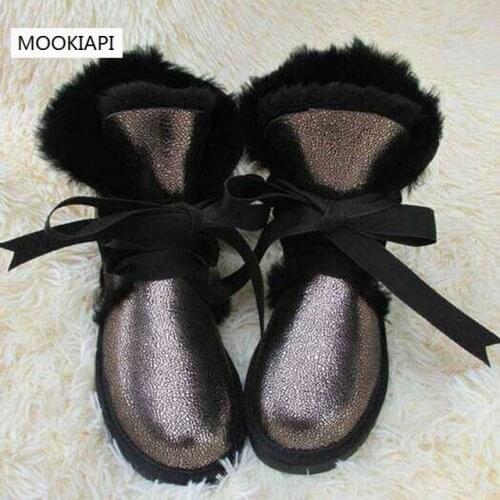 2019 Wholesale Australia Classic Snow Boots real Sheepskin medium style winter sonw boots womens shoes