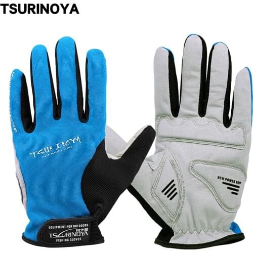 TSURINOYA Fishing Gloves Sport Outdoor Full Finger Anti Slip Professional Fishing Cycling Sport Protective Gloves