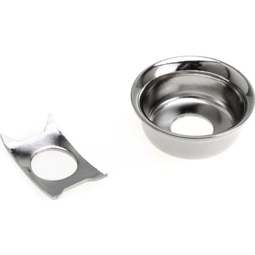 Musiclily Pro Traditional Cup Style Guitar Tele Jack Plate for Fender Telecaster, Nickel