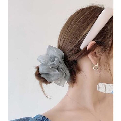 Oaoleer 2021 New Women Girl Elastic Hair Ring Hair tie Ponytail Holder Rubber Hair Band For Women Elastic Hair Ring Hair tie