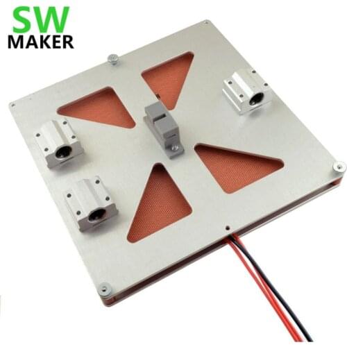 SWMAKER V2 Alloy Build Plate 12V 110W Heater Prusa i3 Y Carriage Bearings full kit For DIY Prusa i3 printer