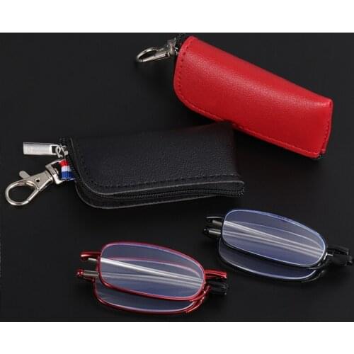 Antenna Folding Compact Reading Glasses unisex Ultra-light Portable HD Anti-blue light Presbyopia Glasses Diopter +1.0 To +4.0