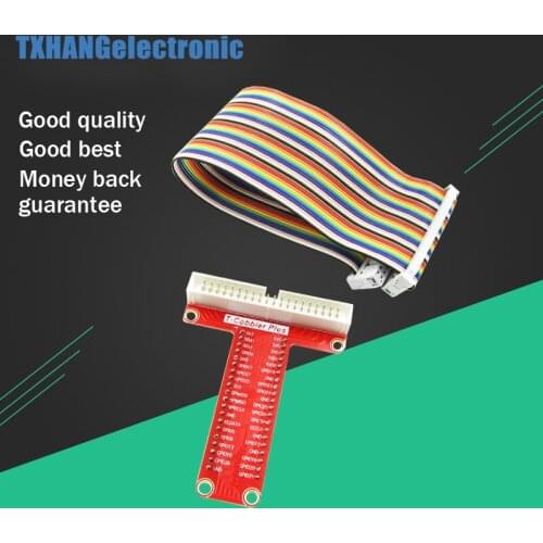 T GPIO Breakout Expansion Adapter Board +40Pin Cable DIY Kit For Raspberry Pi B+ 3 2