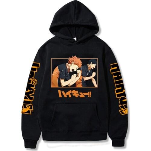 Anime Haikyuu Men/women Sweatshirt Hoodies Funny Cartoon Volleyball Junior Tobio Kageyama /Shoyo Hinata Streetwear Sweatshirts