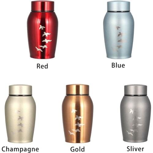 250ML Stainless Steel Pet Urns Urns For Dogs Cat Bird Cremation Ashes Keepsake Urn