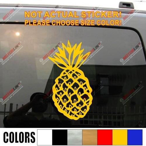 Pineapple Car Decal Sticker Vinyl pick size color die cut no background