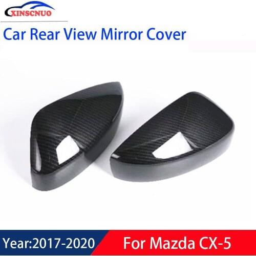 XINSCNUO Car Rear View Mirror Cover 1 Pair For Mazda CX-5 2017 2018 2019 2020 Mirror Covers Caps Replacement