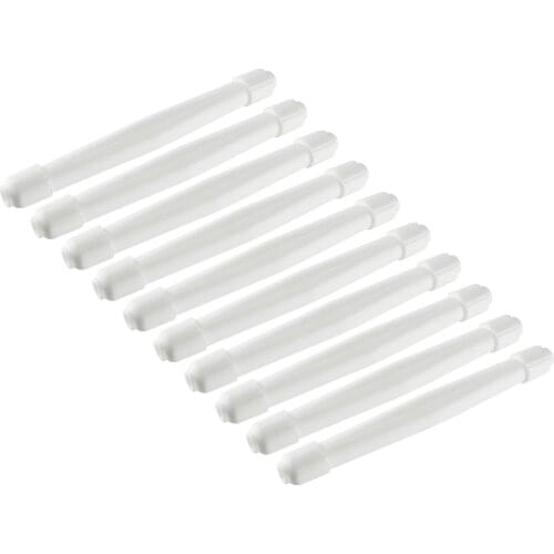 Uxcell 10 pcs Fiber Optic Cable Protector Box Drop Round Heat Shrinkable Tube Case White