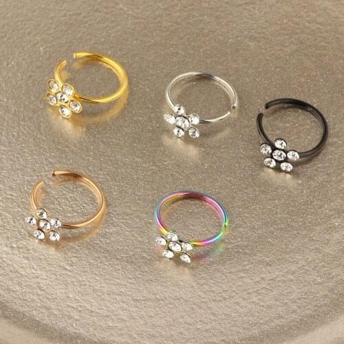 Woman Fake Piercing Nose Ring Stainless Steel Gold Color Nostril Accessories Fashion Goth Punk Rings Women Sexy Body Jewelry