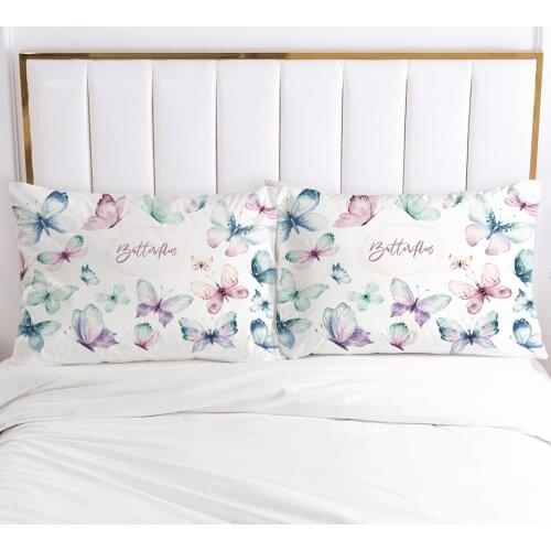 1pc Butterfly Pillow cover Pillow case Bedding Pillowcase Pillowcovers decorative for home 3D HD Print white