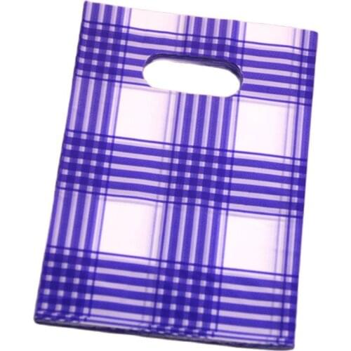 New Design Wholesale 100pcs/lot 13*18cm Luxury Fashion Line Plastic Bags for Shopping Christmas Gift Packaging