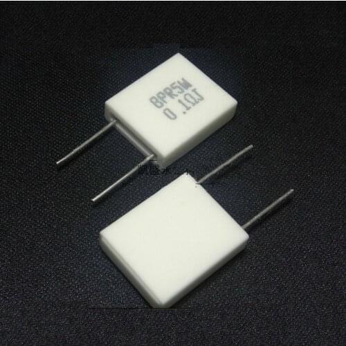 20pcs 5W 0.1 ohm 0.1R BPR56 Non-inductive Ceramic Cement Resistor Wirewound Resistance Kit DIY Electronic