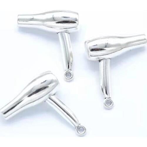 4pcs/lot Alloy Charms Antique Silver Plated Hair Dryer Charm Pendant Handmade Hanging Crafts 26x23mm