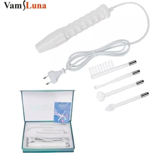 New Portable Electrode High Frequency Facial Machine Spot Acne Remover Face Spa Massager