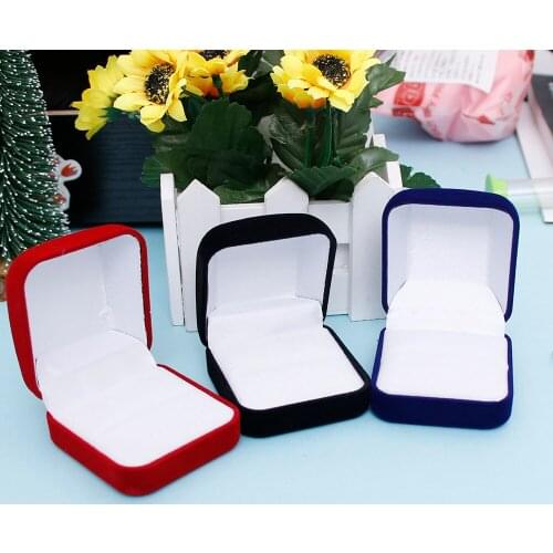 Velvet Ring Box Jewelry Display Storage Foldable Case For Wedding Ring Valentines Day Gift Organizer Hot Engagement Wholesale