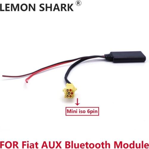 Bluetooth-compatibl Module Audio Adapter for Fiat Grande Punto Alfa Stereo MINI ISO 6Pin Radio AUX-IN Wiring for Fiat Alfa Rome