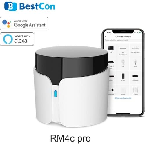 Broadlink Bestcon RM4C Pro Universal Remote Control Switch Smart home Automation IR RF Controller Compatible Alexa Google Home
