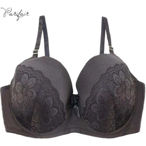 PariFairy 42-48 DDD F DDDD G Plus Size Bra For Women Big Larger Full Cup Floral Lace Unlined Push Up Healthy Brassiere Underwear