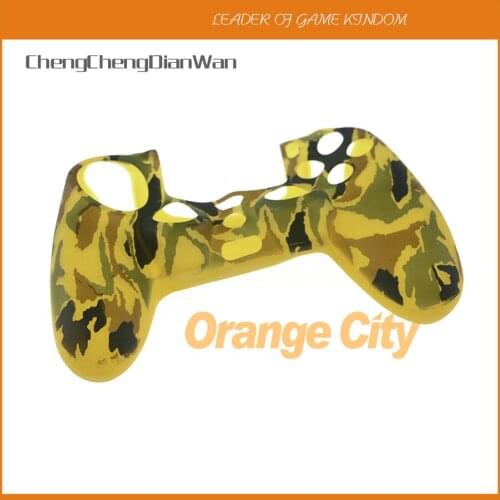 ChengChengDianWan Durable Camouflage Camo Silicone Gel Rubber Soft sleeve Skin Grip Cover Case For ps4 ps4 Pro Slim Gamepad