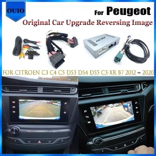 Interface Reversing camera for Citroen C3 C4 C5 DS3 DS4 DS5 C3-XR B7 2012 ~ 2020 Original screen upgrade Rear Camera Adapter