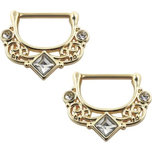 JHJT 2PCS 14G 316L Surgical Steel Sexy Shied Nipple Ring Barbell Body Piercing Jewelry Nipple Bar ring Women Gift