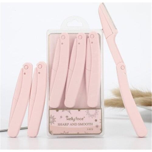 3 Pieces Set Safty Foldable Eyebrow Trimmer Shaver Ravor Beauty Makeup Tools for Beginner E361