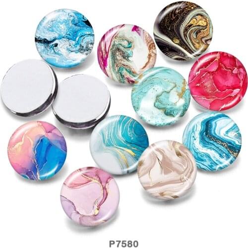 Pattern 12mm/18mm/20mm/25mm/30mm Round Glass Cabochon Flat Back Making Findings P7580