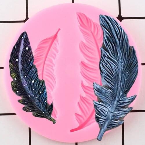 Birds Feathers Border Lace Silicone Mold DIY Party Chocolate Baking Molds Weeding Cupcake Topper Fondant Cake Decorating Tools