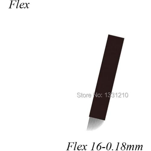 Laminas Tebori Flex Microblading 16 Flex 0.18mm Black Microblading Eyebrow Tattoo Permanent Makeup Manual Blades