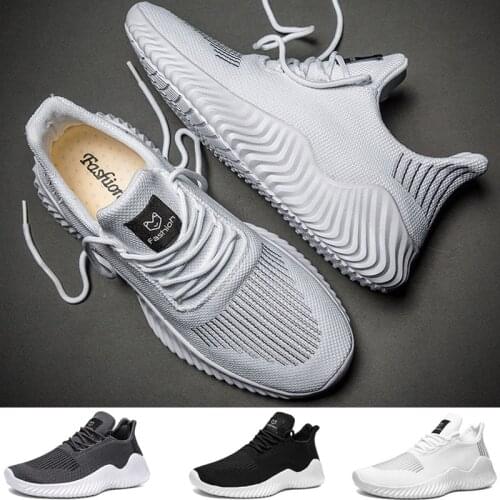 LIZUXIE Men's White Sneakers