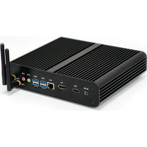 EGLOBAL Intel Core i7 8550U Quad Core Fanless Mini Computer OEM Windows 10 pro Linux Ubuntu minipc no Fan WIFI HDMI Nettop