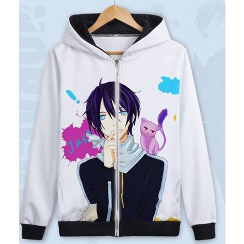 Fashion Mens Womens Hooded Anime Noragami YATO Cosplay Fleece Hoodie Unisex Hoodies & Sweatshirts Hoody Jacket Coat