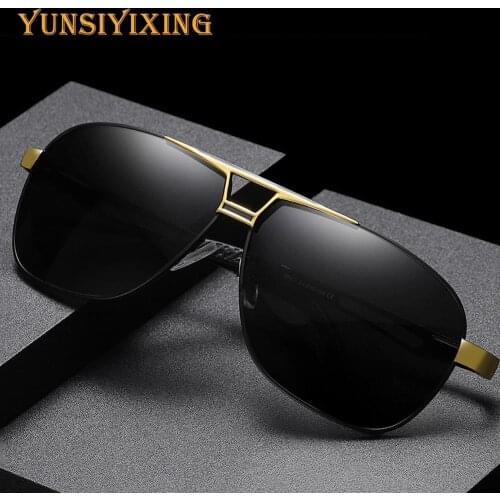 YUNSIYIXING Aluminum Mens Sunglasses Polarized Vintage Brand Sun Glasses Men Driving Eyewear Accessories Oculos de sol 8521