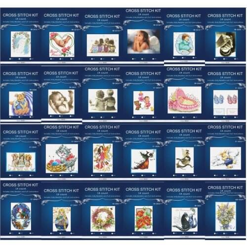 Oneroom Cross Stitch Embroidery Kits 14CT Animal Cotton Thread Painting DIY Needlework DMC New Year Home Decor 8