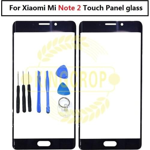 Original Black For Xiaomi Mi Note2 Note 2 Front Glass 5.7" Touch Screen LCD Outer Panel Lens Repair Part
