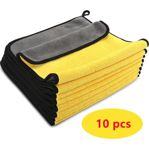 5/10pc 30x30/60cm Microfiber Car Wash Towel Extra Soft Cleaning Drying Cloth Absorbent Care Cloth Auto Detailing Wash Towels