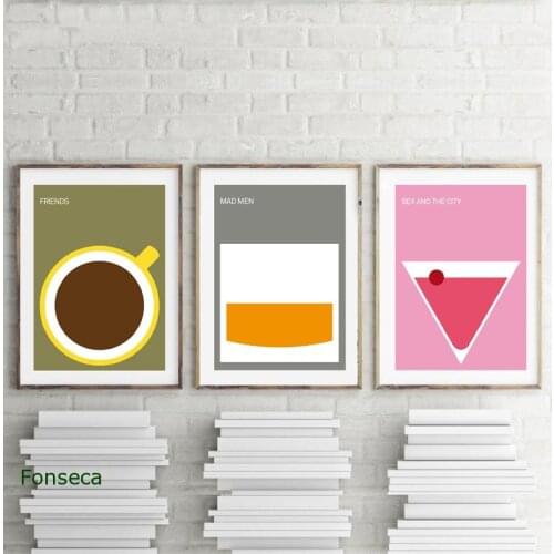 Cartoon Letter Poster Prison Break / Friends Canvas Painting Wall Art Pictures For Theater Living Room Nordic Home Decor