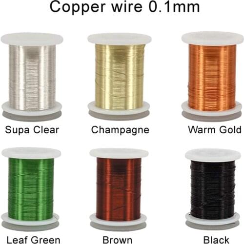Riverruns 6 Color Set Non-tarnishing Ultra Copper Wire 0.1mm, 0.2mm Super Realistic Fly Tying Material Proudly from Europe Great