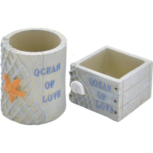 Sea Fish Cell Cake Molds 3D Resin Craft Pot Concrete Plaster Clay Vase Silicone Cement Planter Mould