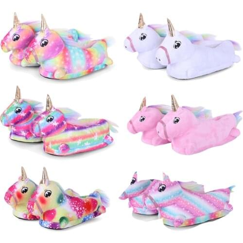 Kigurumi Unicorn Slippers Kids Cartoon Animal Claw Onesies Pajama Baby Home Shoes Boys Girls Women Adult Casual Cosplay