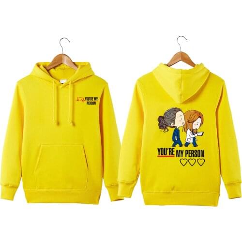 Greys anatomy Pullover Hoodie Sweattershirt Greys Anatomy You are my person Hoodie Front and Back