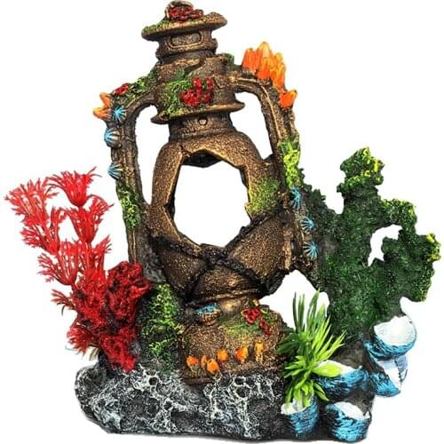 Fish Tank Ornaments Fish Landscaping Fish Aquarium Decoration Resin Crafts Decorations Coral Oil Lamp
