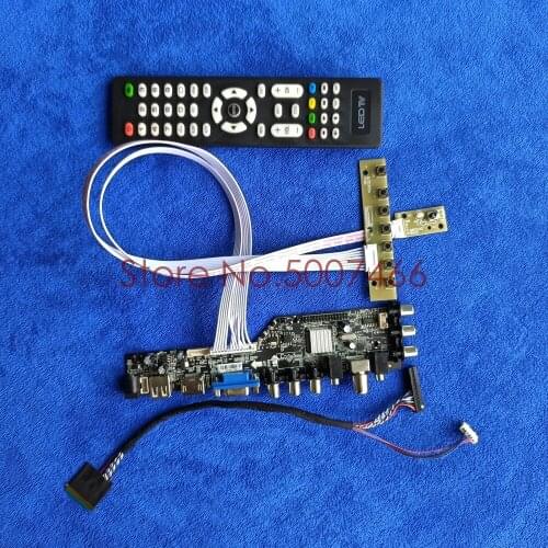 USB+VGA+AV digital 3663 DVB 1366*768 for LTN156AT05-001/H01/H02/H07/S01/U09 LVDS screen universal control card kit 40 Pin