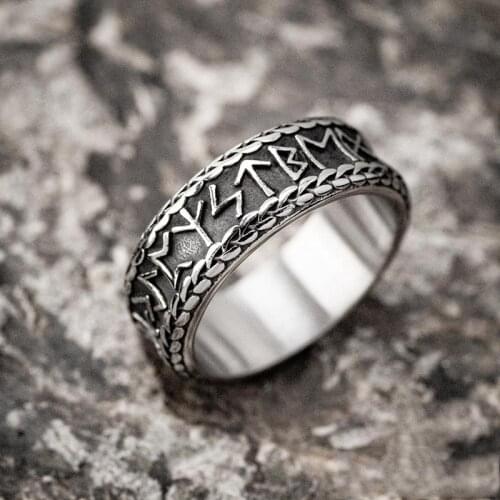SECRET BOYS Vintage Mens Ring Viking Celtic Rune Punk Ring Unique Gift
