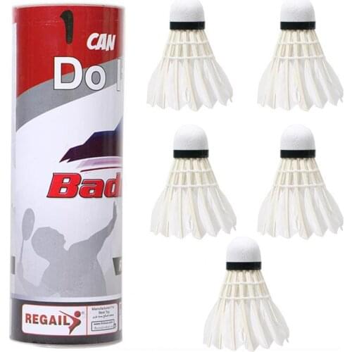 Badminton Shuttlecock White Duck Board Feather Flying Stability Durable Shuttlecock Ball 5Pcs/Box Foam head shuttlecock Training
